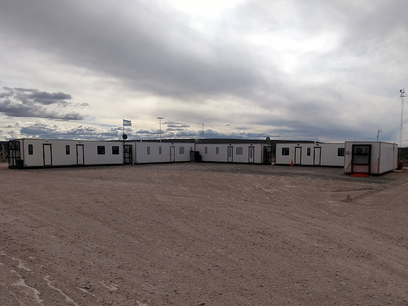 Trailer rodante en obra